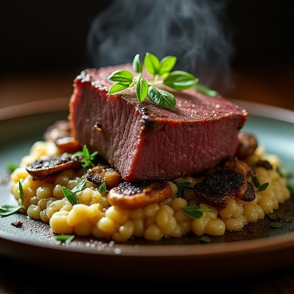 Forest Floor: a rich Wagyu short rib dish